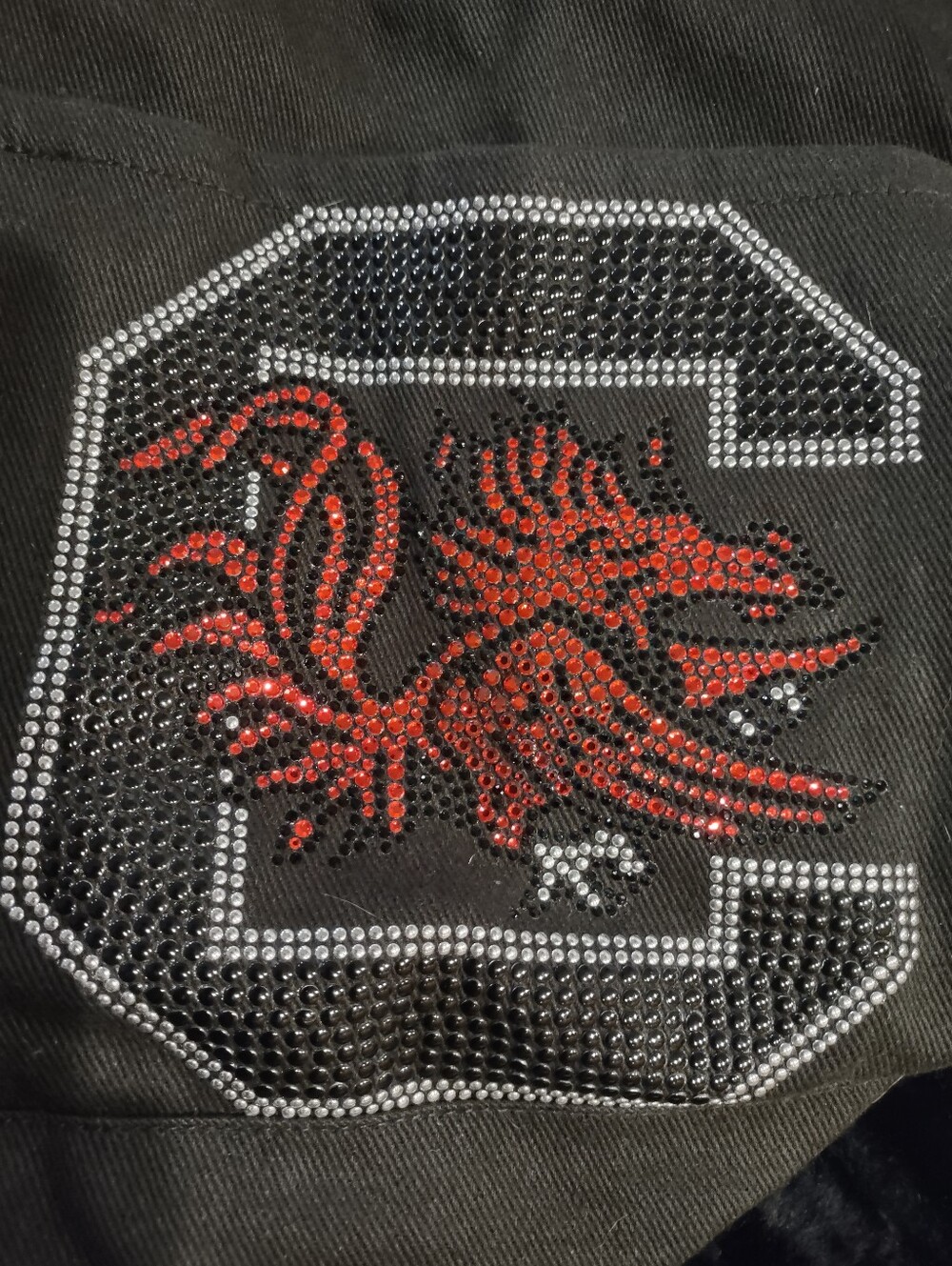Womens University South Carolina Gamecocks Tote Bag w/Rhinestones Studs Accents